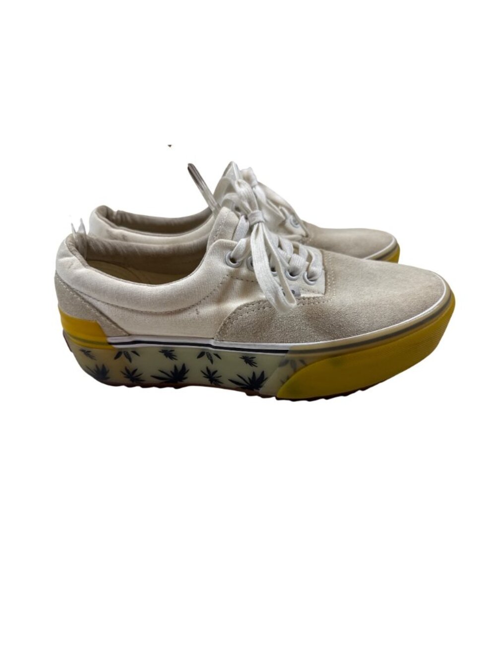 Vans Era Stacked LX Suede Sneakers unisex Neutral Leaf Print Sole M7 / W8.5 - Picture 4 of 10